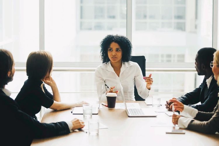 Professional business office team